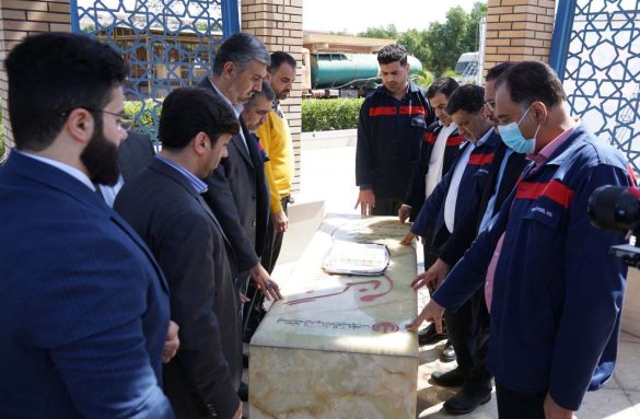 03 5 585x383 - رونمایی از سردیس های شهید حاج قاسم سلیمانی و شهید علی هاشمی در فولاد اکسین خوزستان