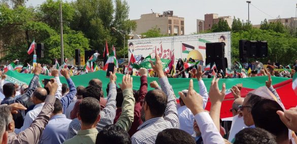 05 5 585x284 - حضور کارکنان و بسیجیان سلحشور گروه فولاد خوزستان در راهپیمایی روز قدس/هشتم فروردین&zwnj;ماه ۱۴۰۳، شهرستان اهواز