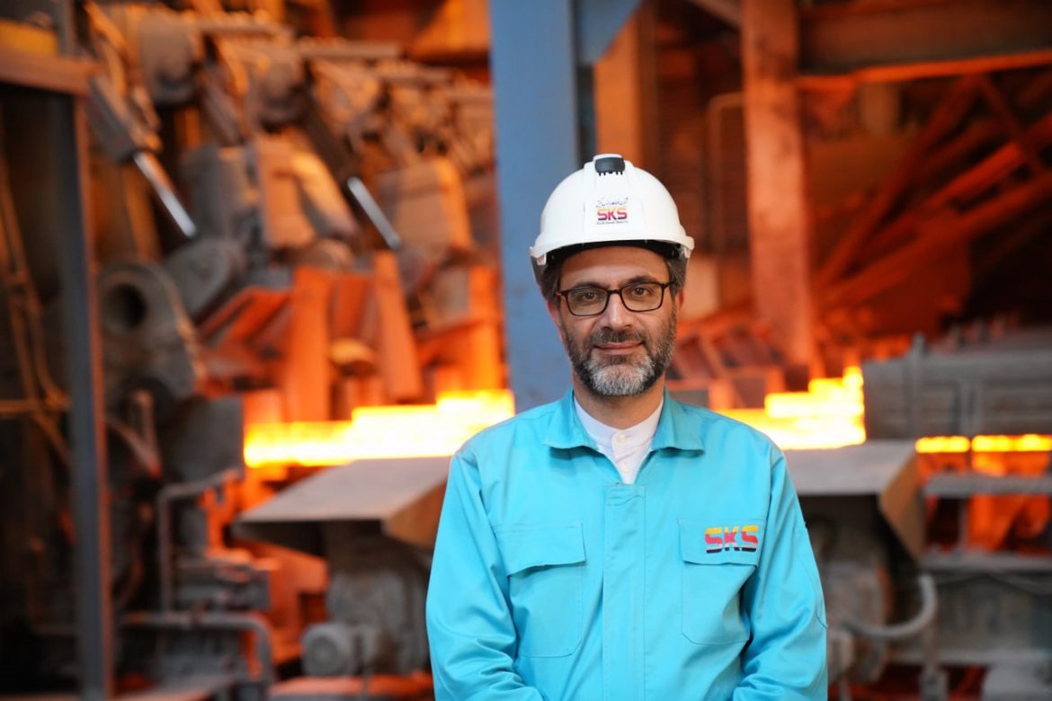 تصویری از پروژه مدول سوم احیا مستقیم فولاد کاوه جنوب کیش در مراحل پیشرفت ساخت و نصب تجهیزات.