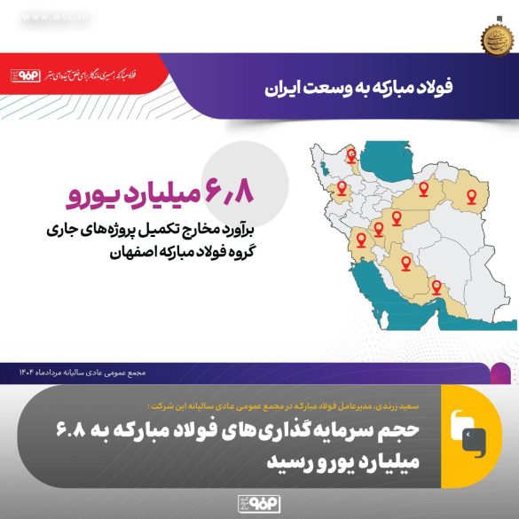 01 1 585x585 - جهش سرمایه&zwnj;گذاری فولاد مبارکه؛ 6.8 میلیارد یورو در خدمت تولید